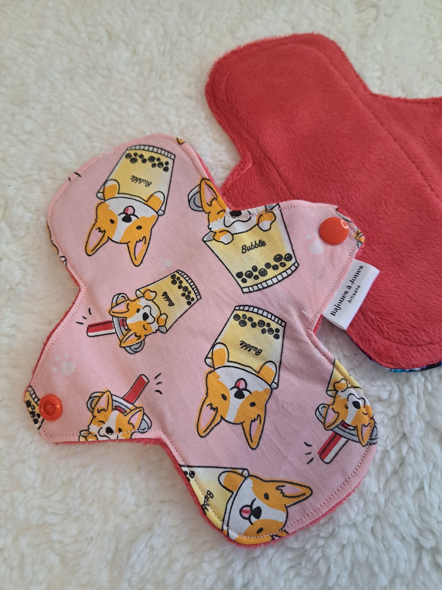 Protège dessous 7" - Corgi bubble tea