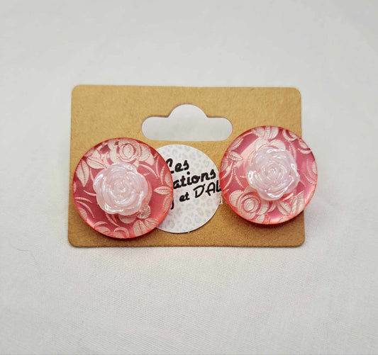 Boucles d'Evy - Dentelle Rose