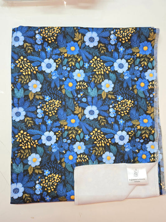Linge à vaisselle - Fleur bleu