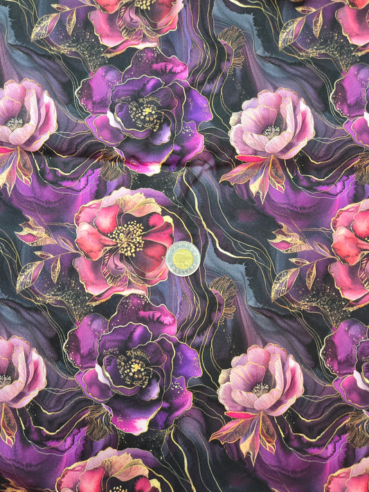 Coton - fleur mauve