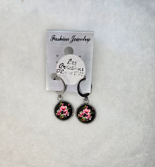 Boucles d'Evy- Pendante fleur
