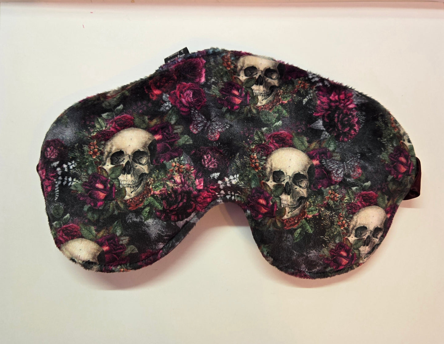 Masque de sommeil - Crâne  et fleur