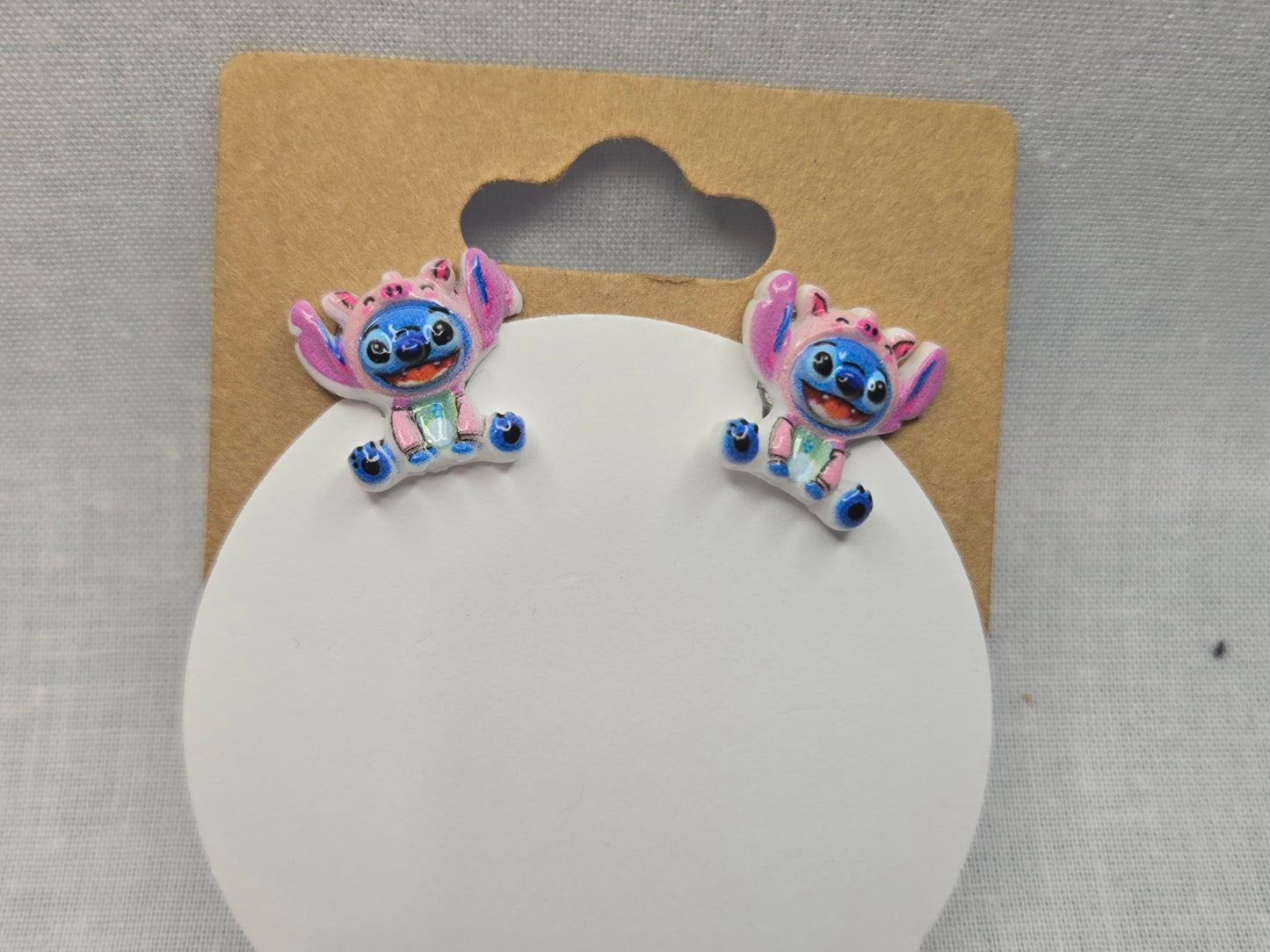Boucles d'oreille d'Evy - Alien bleu