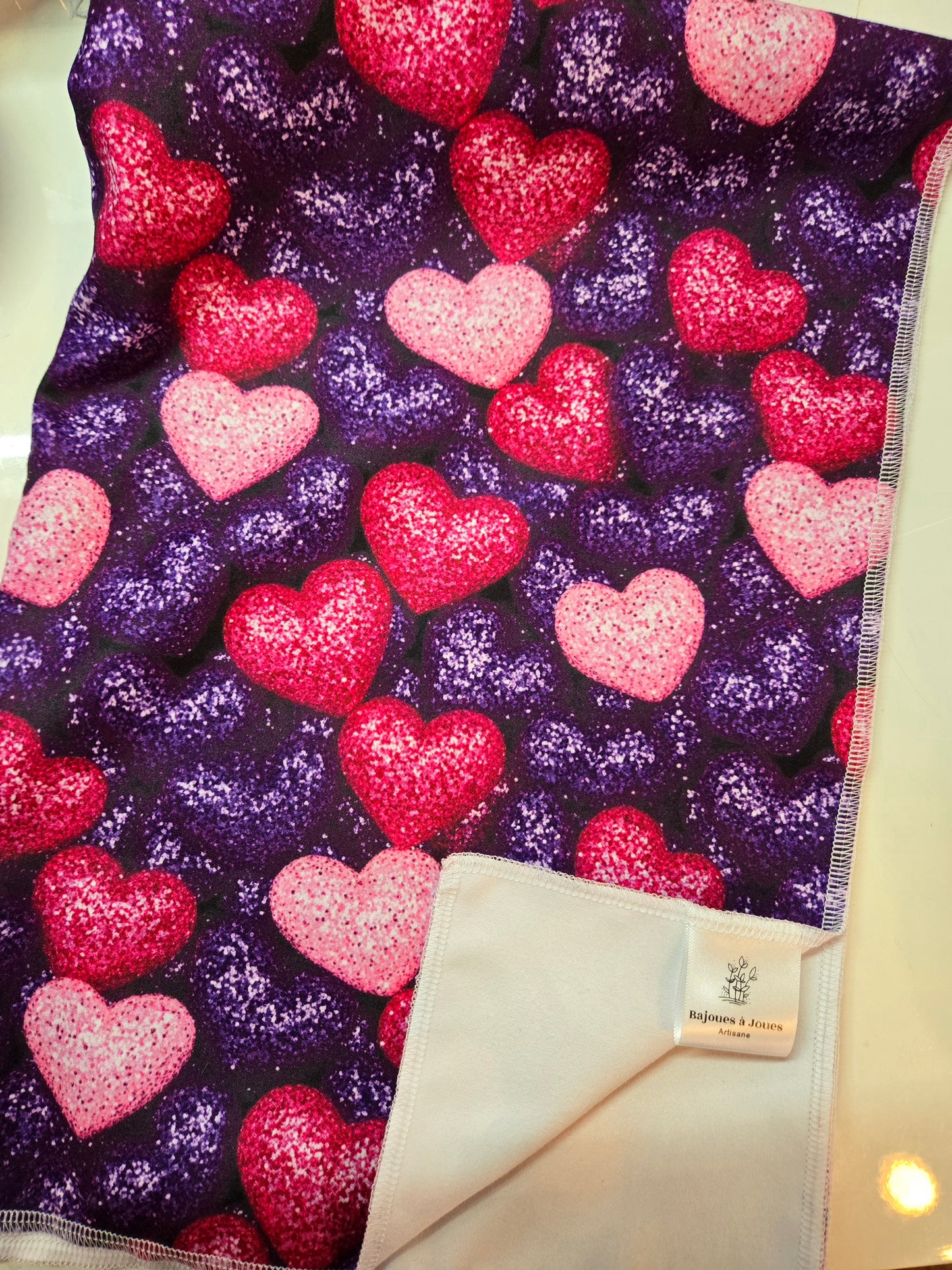 Linge à vaisselle - Coeur brillant
