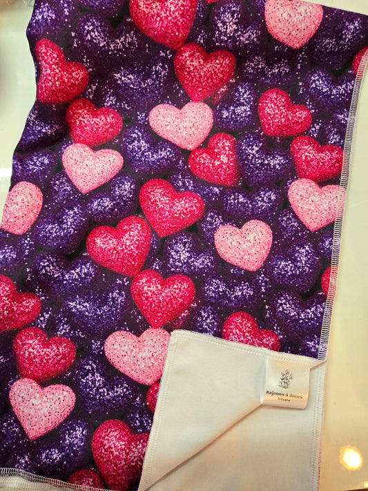 Linge à vaisselle - Coeur brillant
