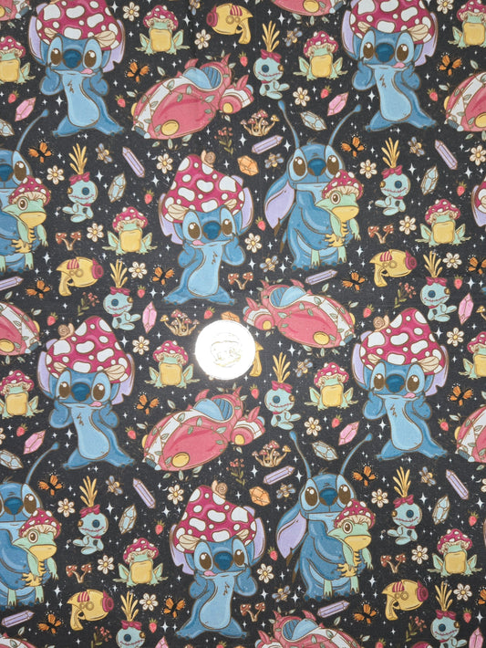 Coton - Champignon alien bleu